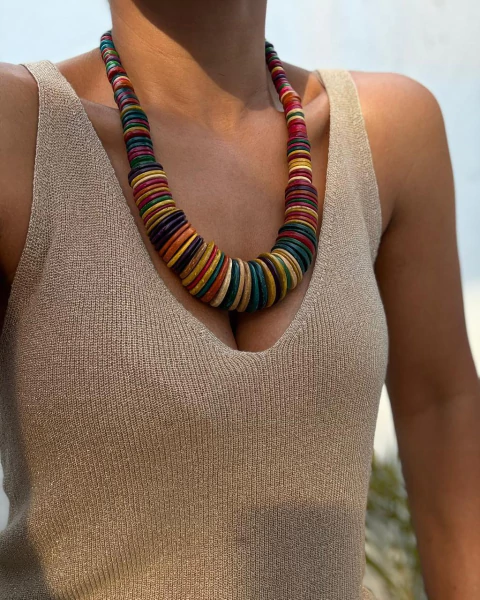 Colar Ambar Madeirinha -Regulável - comprar online