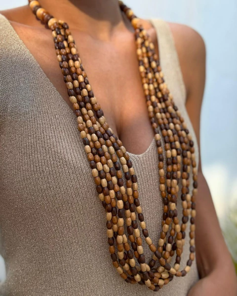 Colar Longo Madeirinha Carioca - comprar online