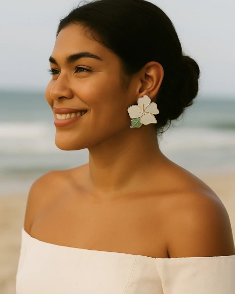 Brinco Flor Copo de Leite - comprar online