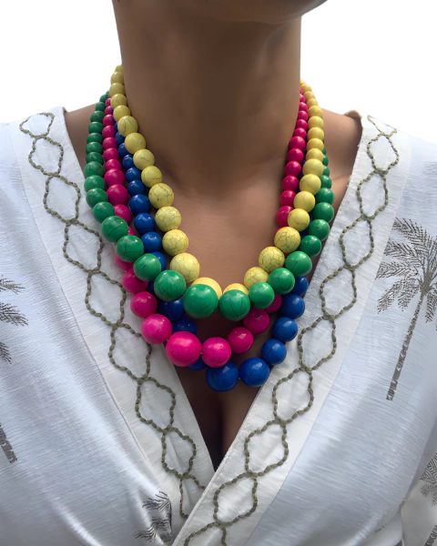 Colar Pedra Natural - Safira Howlita - comprar online