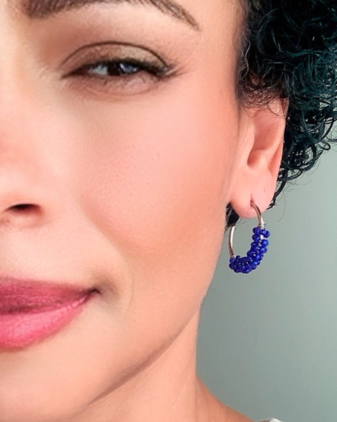 Argola Artesanal Miçanga - Coqueirinho Beach Acessórios