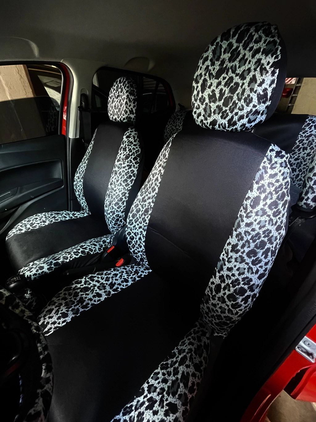Juego Fundas de Asiento Leopardo Gris