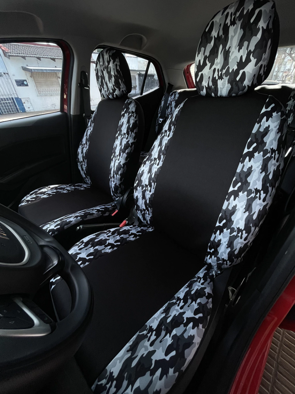 Juego Fundas de Asiento Camuflado Gris