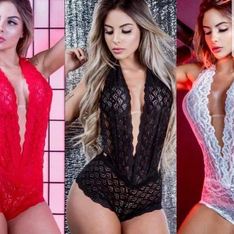 Body lingerie renda sexy frente única - comprar online