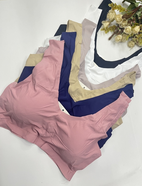 Sutiã sutop sem costura corte a laser camiseta