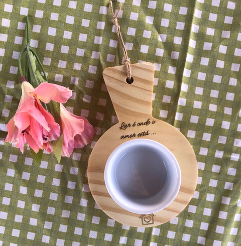 PORTA RAMEKIN LAR É ONDE O AMOR ESTÁ... 11X16