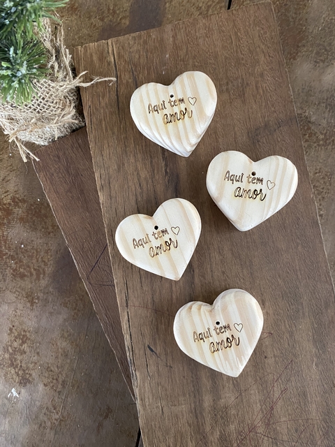 Coração 6cm com furo personalizado