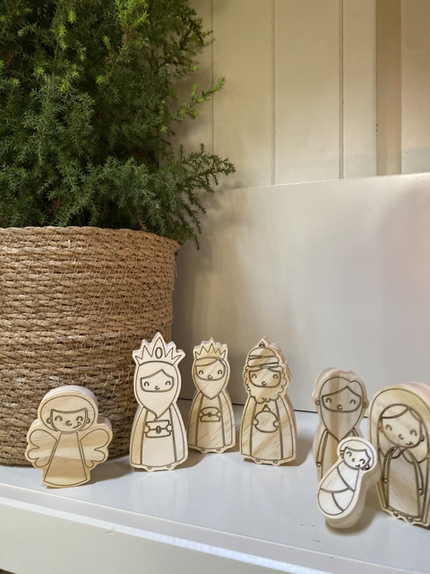 Presépio em Madeira Decorativo ❤️