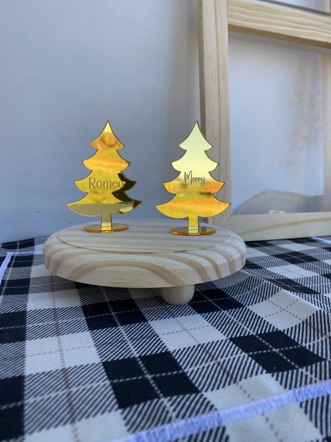 Mini Árvores em acrilico espelhado personalizada