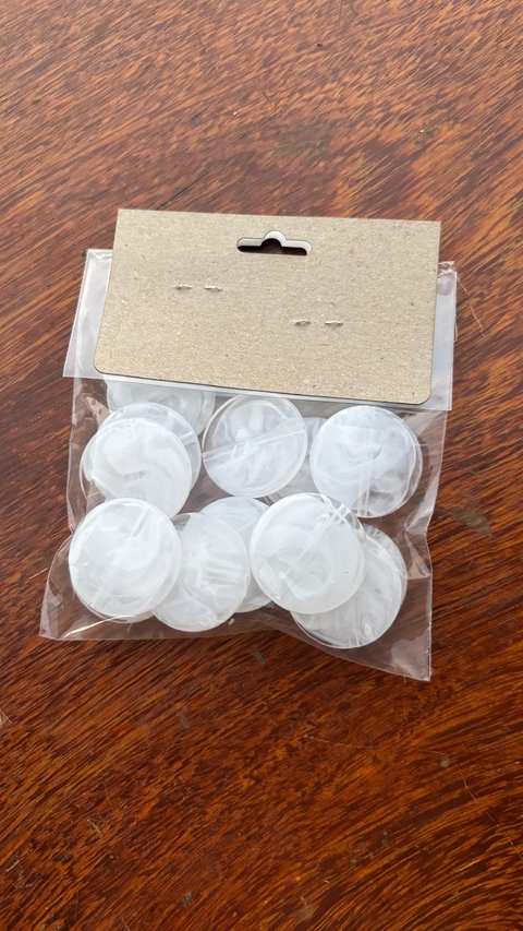 Redondo resina marmorizado com furo passante 2cm pacote 50g
