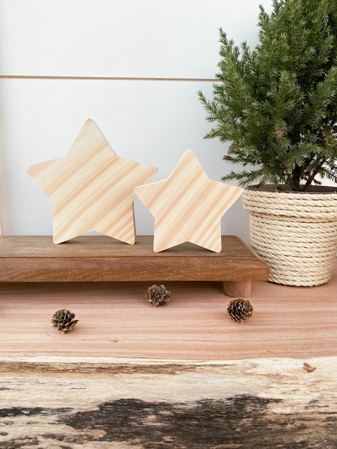 KIT DUO ESTRELAS MADEIRA PINUS
