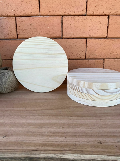 REDONDO 30CM PARA ARTESANATO EM MADEIRA PINUS