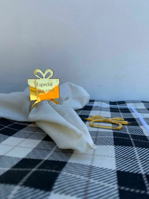 Porta Guardanapo Acrilico espelhado Kit com 6 unidades
