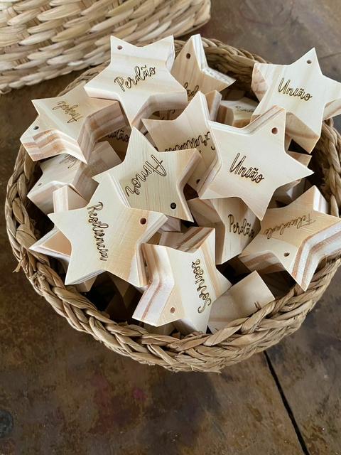 ESTRELA 6CM DESEJOS KIT COM 12 UNIDADES