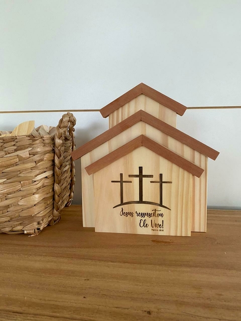 IGREJA 3 PRÉDIOS PERSONALIZADA ELE VIVE