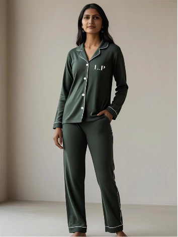 Pijama Americano Malha Personalizado - Manga Longa e Calça