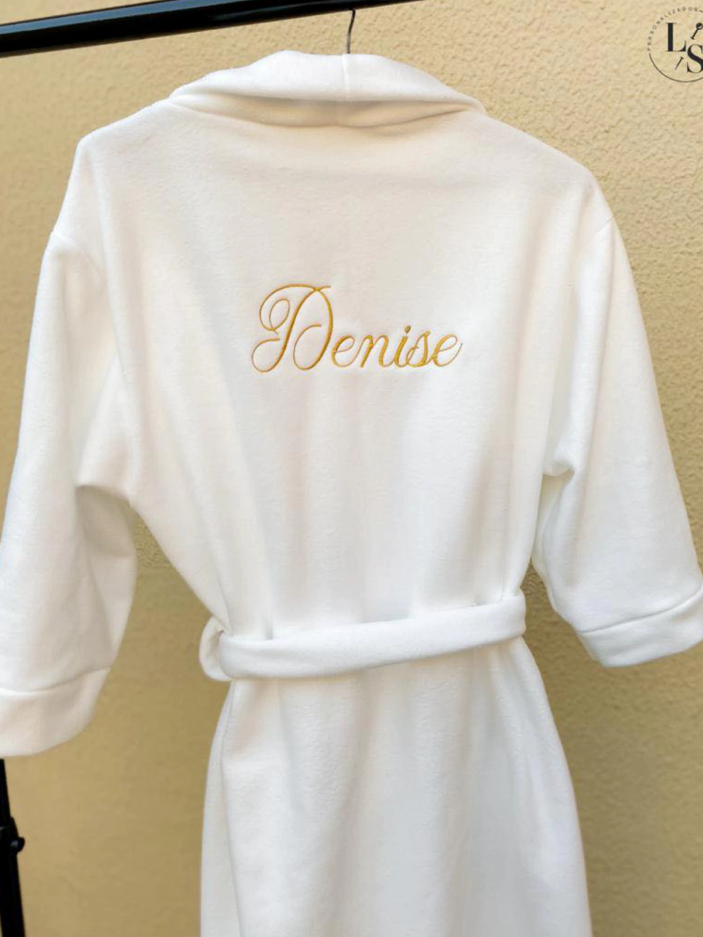 Roupão Isis - Microsoft - Robe Curto com Manga 3/4