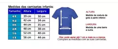 Camisa infantil 100% algodão personalizada na internet