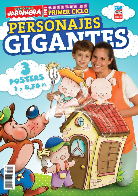 PERSONAJES GIGANTES LOS TRES CHANCHITOS -DIGITAL