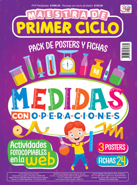 PACK DE POSTERS Y FICHAS -MEDIDAS CON OPERACIONES IMPRESO