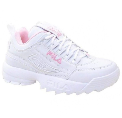 Fila Disruptor Branco c/ Rosa