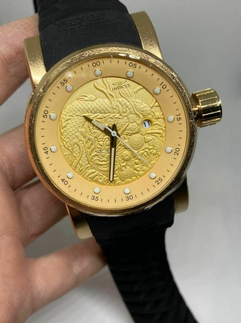 Invicta Yakuza (Preto fundo dourado)