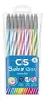 Caneta Cis Spiro GEL - KIT 8 Cores