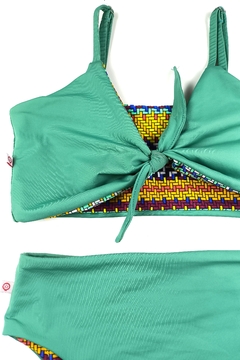 Conjunto Verde Quadriculado - Gabiroba