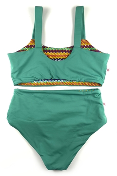 Conjunto Verde Quadriculado Hotpants - Gabiroba