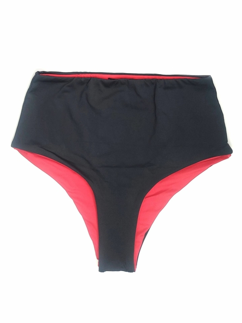 Hotpants Dupla Face Preta Vermelha