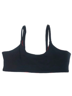 Top Dupla Face Básico Preto e Vermelho