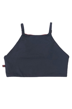 Top Cava Americana Preto e Vermelho