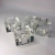 Conjunto 4 Aneis p/Guardanapo Cris Optico Esquare 5x3cm - casa em decor