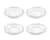 Jogo De Pratos De Mesa Wolff Pearl Cristal 14cm 4 Peças