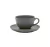 Conjunto 06 Xícara de Chá e Café Flat Gray 200 ml com Pires Cinza Oxford - comprar online