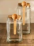Porta Mantimento Quadrado de Vidro com Tampa e Colher de Bambu 650ml - casa em decor