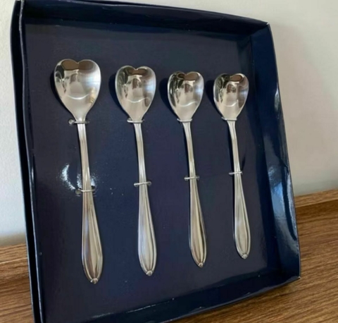 Conjunto 4 Colheres Aço Inox Para Chá Leaves Lyor - comprar online