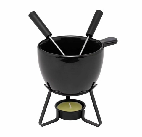 Aparelho De Fondue 4 Peças Briloche Preto 250ml Lyor - comprar online