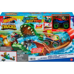 Hot Wheels Pista Monster Truck Ataque Crocodilo Muda de Cor - comprar online