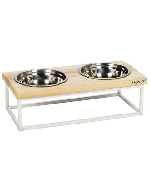 Comedero doble blanco S