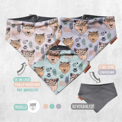 Baberos bandana reversibles - pack x 3 - Modelo NAHUEL - comprar online