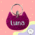 Placa ID | Plaquita de Identificación Personalizada "H" Línea Glitter | icniuh