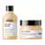 Botella de champú y frasco de mascarilla de la línea Absolut Repair de L'Oréal Professionnel, diseñados para el cuidado del cabello seco y dañado.