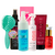 Conjunto de productos de cuidado capilar que incluye tratamientos de marcas como Osis+, Revlon, Fidelité, y Dompel, presentados en un fondo neutro.