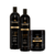 Productos de cuidado capilar de La Puissance, línea Nutrition, incluyendo champú, acondicionador y mascarilla, todos en envases negros.
