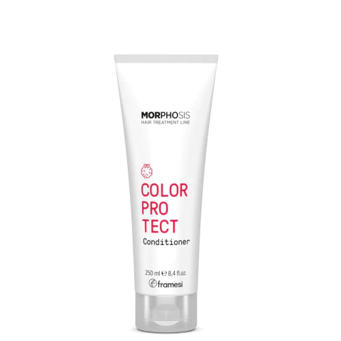Envase de acondicionador Morfosis Color Protect de 250 ml, diseñado para proteger el color del cabello.