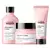 Productos de cuidado capilar de L'Oréal Professionnel, incluyendo champú, mascarilla y acondicionador de la línea Vitamino Color.
