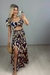 Conjunto Feminino Saia e Cropped Estampado Elastico na internet