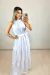 Vestido Feminino Longo Gola Alta Com Cinto - comprar online