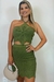 Conjunto Feminino em Tricot Saia e Cropped Flor
